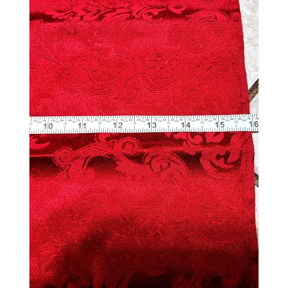 Cloth Napkins 16x16 Red Set of 6 Damask Scroll High End Table Linens